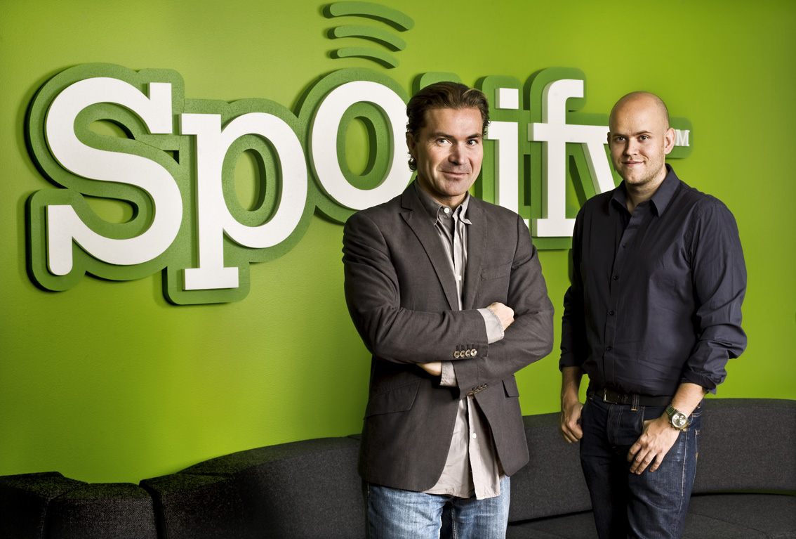 Spotify founders Daniel Ek and Martin Lorentzon