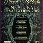 Defamer Unnatural Devastation 2012 tour poster
