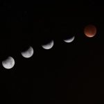 This photograph if a series of moons. It was taken by Jake Hills and published at Unsplash.com